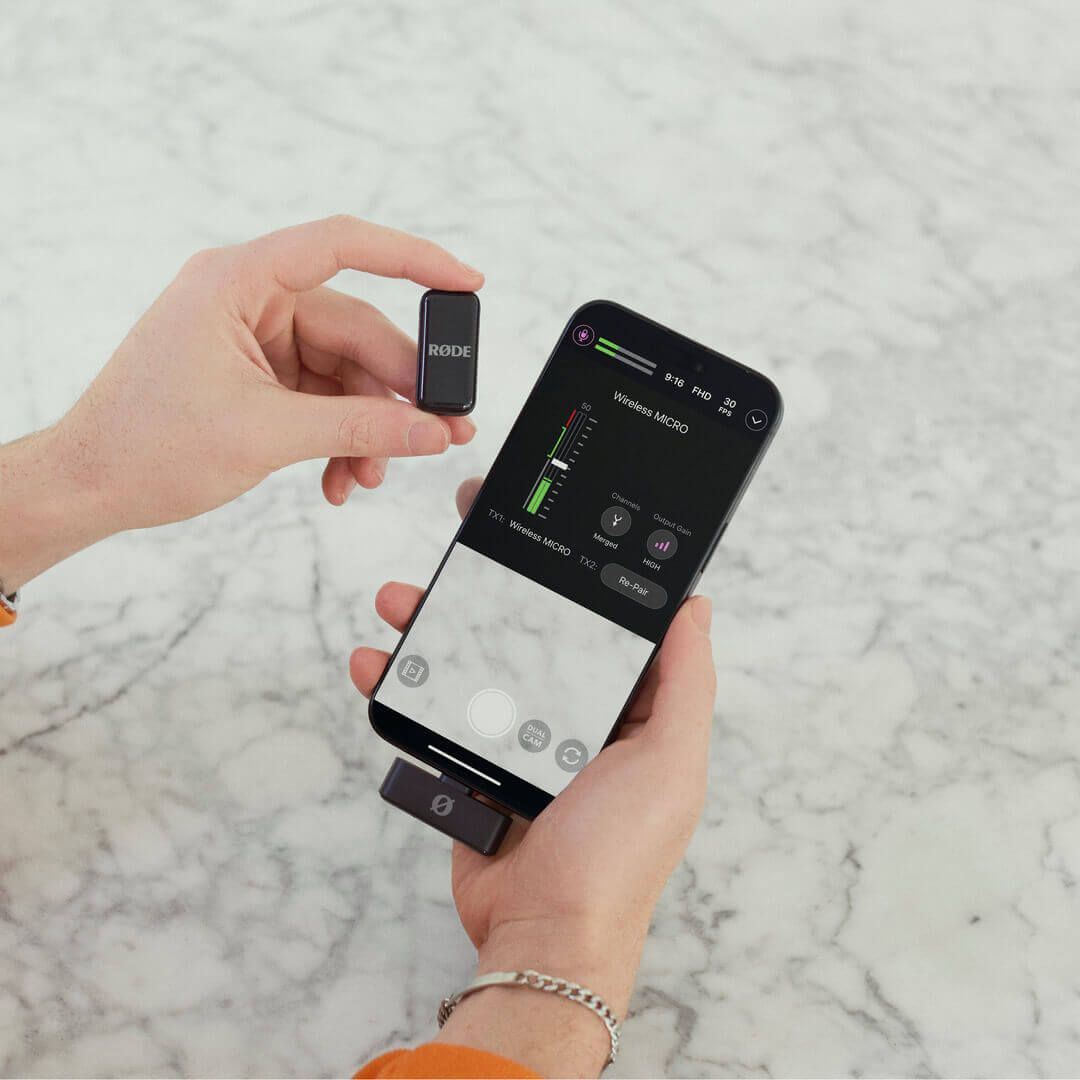 Wireless Micro connected to R&Oslash;DE Capture